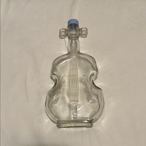 Elegant Clear Glass Violin Bottle